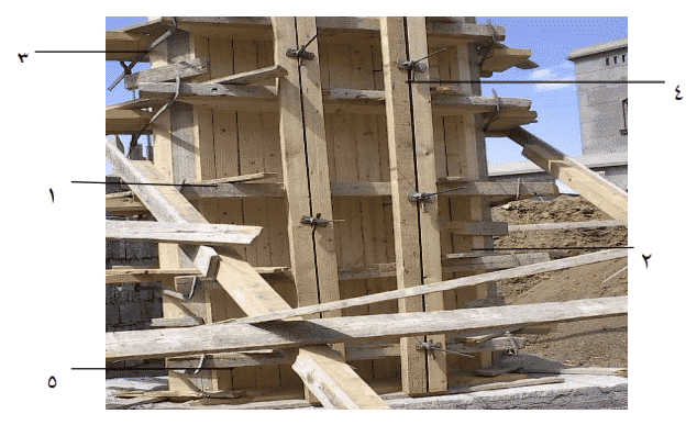 الشدة الخشبية للأعمدة - مكوناتها وخطوات تنفيذها بالصور